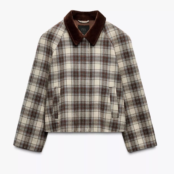 Zara Jackets & Blazers - Zara Plaid Cape Jacket